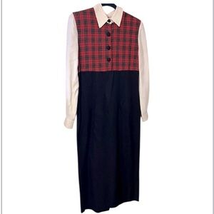 Molly Malloy Plaid Vintage Midi Dress Sz 6 Petite